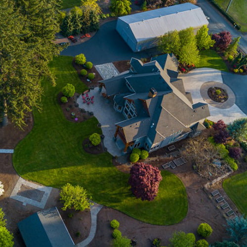 home aerial view